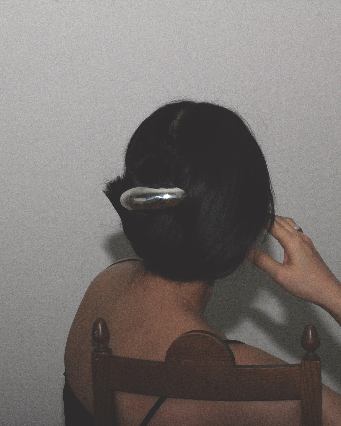 Ellipse Hairclip - Hand Shaped Silver | Annika Inez