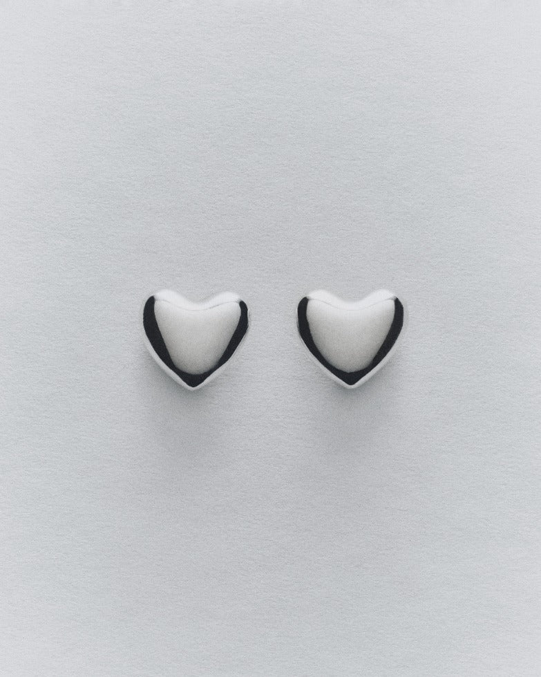 Buy Tiny Sterling Silver Hammered Heart Earrings Small Silver Heart Stud  Earrings Simple Earrings Dainty Silver Drop Earrings Heart Jewellery Online  in India - Etsy