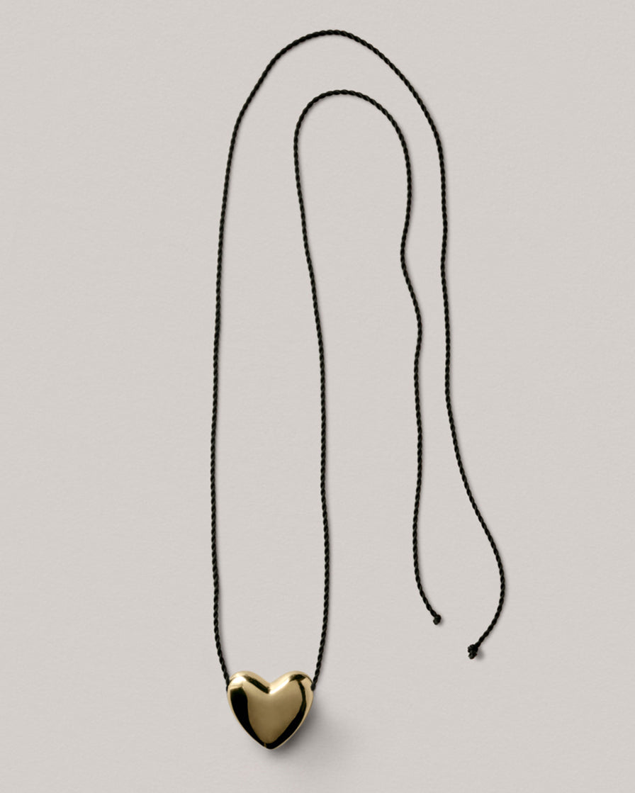 【限定値下げ】ANNIKA INEZ アニカイネズ Heart Necklace Annika Inez Gold Plated Heart Necklace Large - At Present