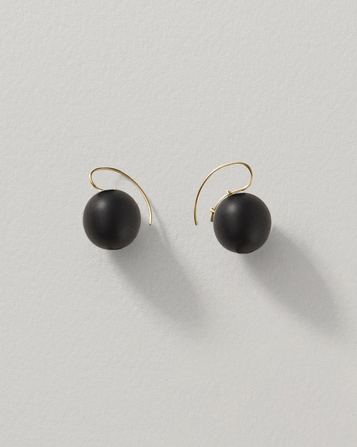 Stone Sphere Drop Earrings