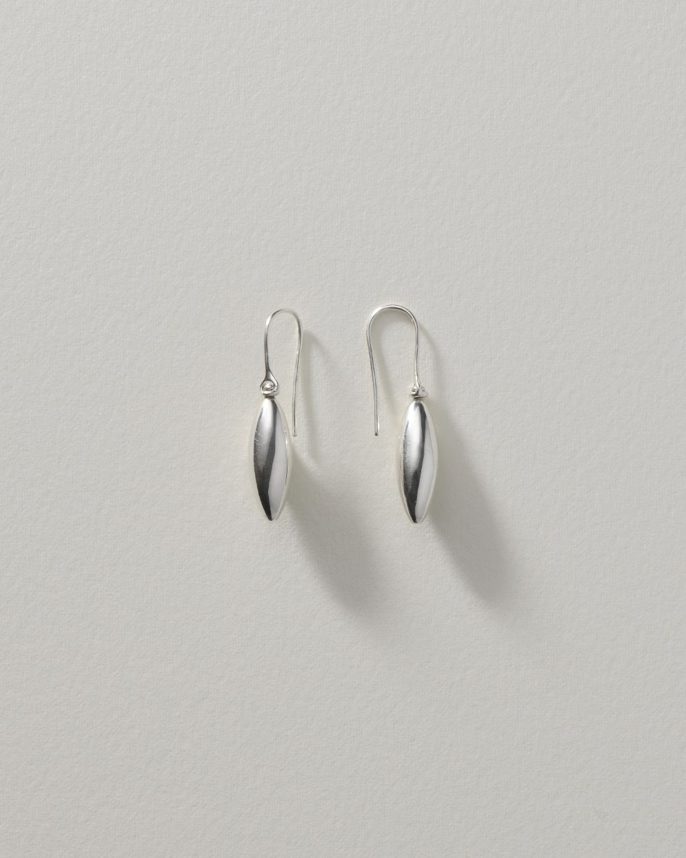 Small Elongated Ellipse Earrings
