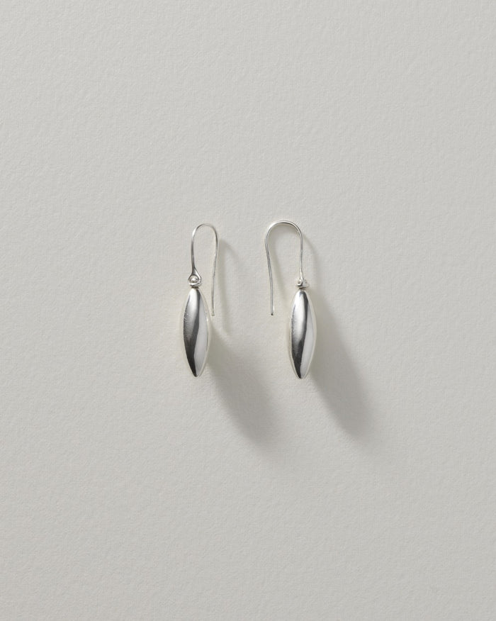 Small Elongated Ellipse Earrings