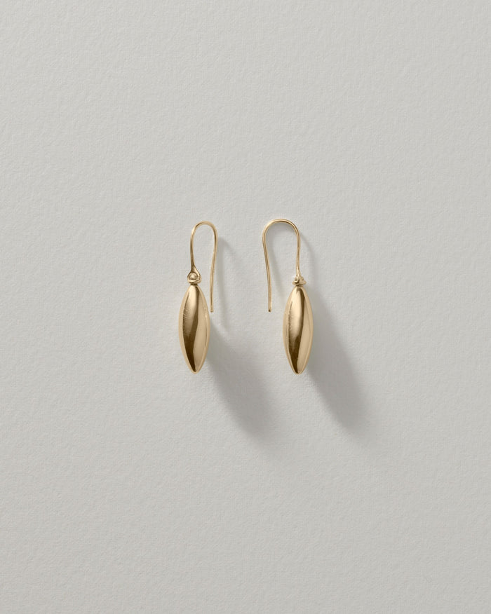 Small Elongated Ellipse Earrings