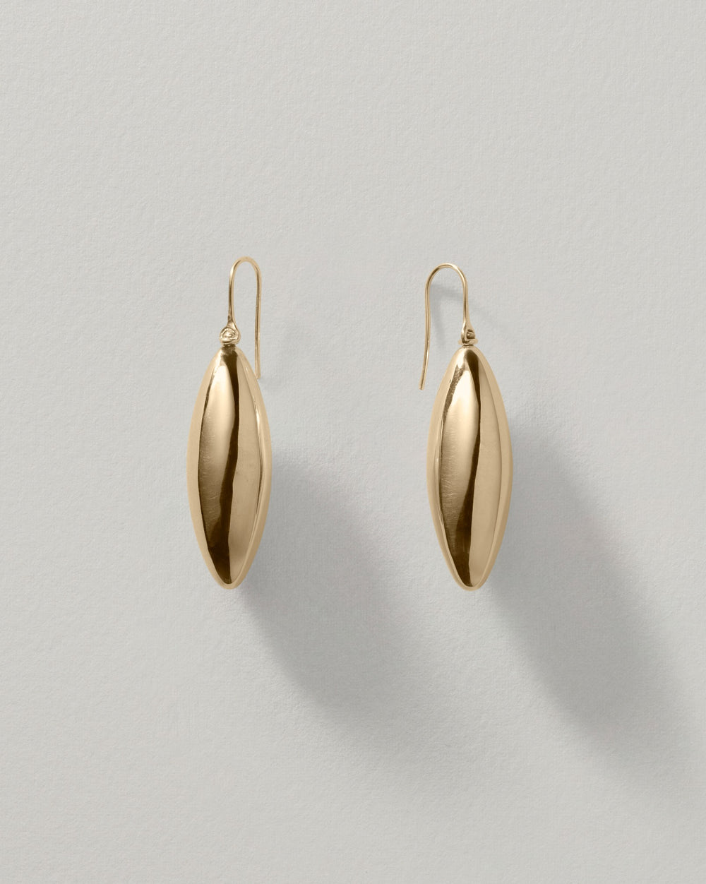 Large Elongated Ellipse Earrings