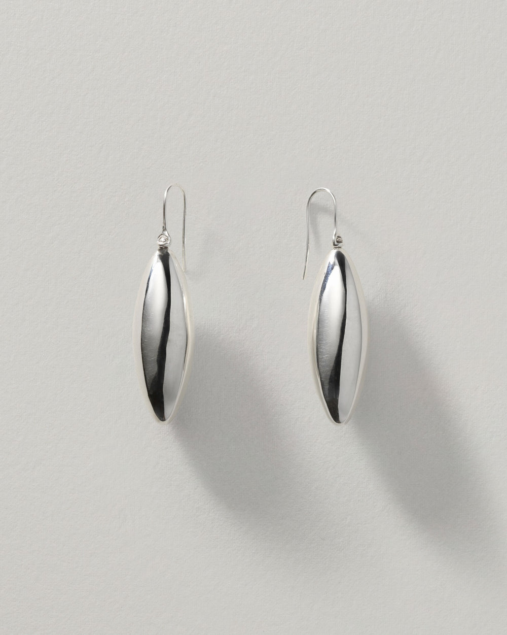 Large Elongated Ellipse Earrings