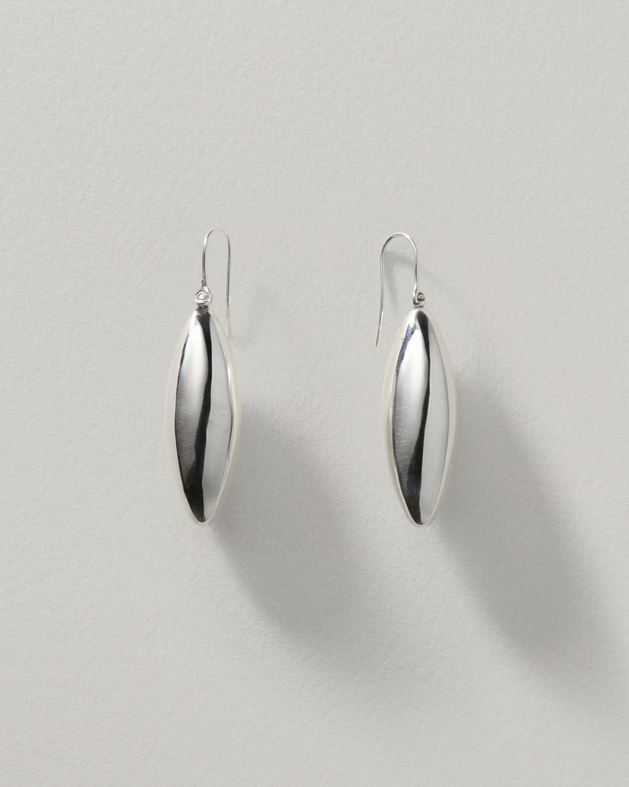 Large Elongated Ellipse Earrings