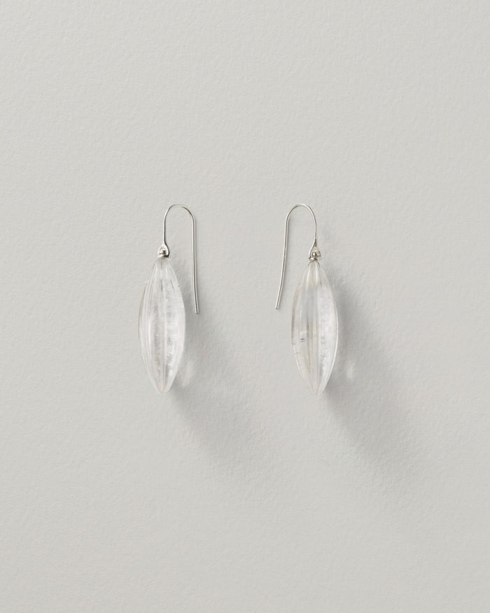 Large Elongated Ridge Earrings