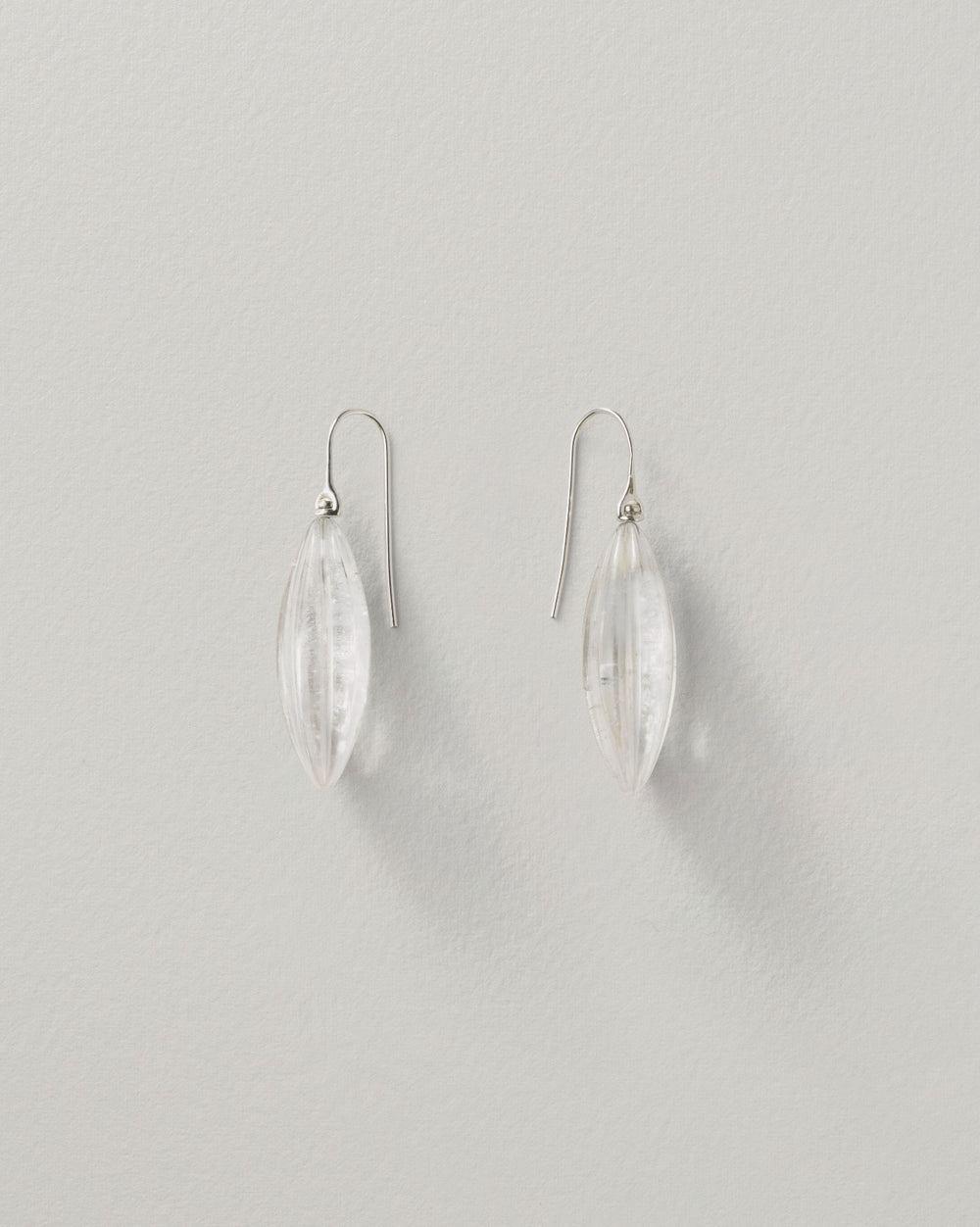 Large Elongated Ridge Earrings