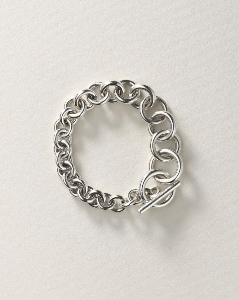 Wide Tapered Link Bracelet – Annika Inez