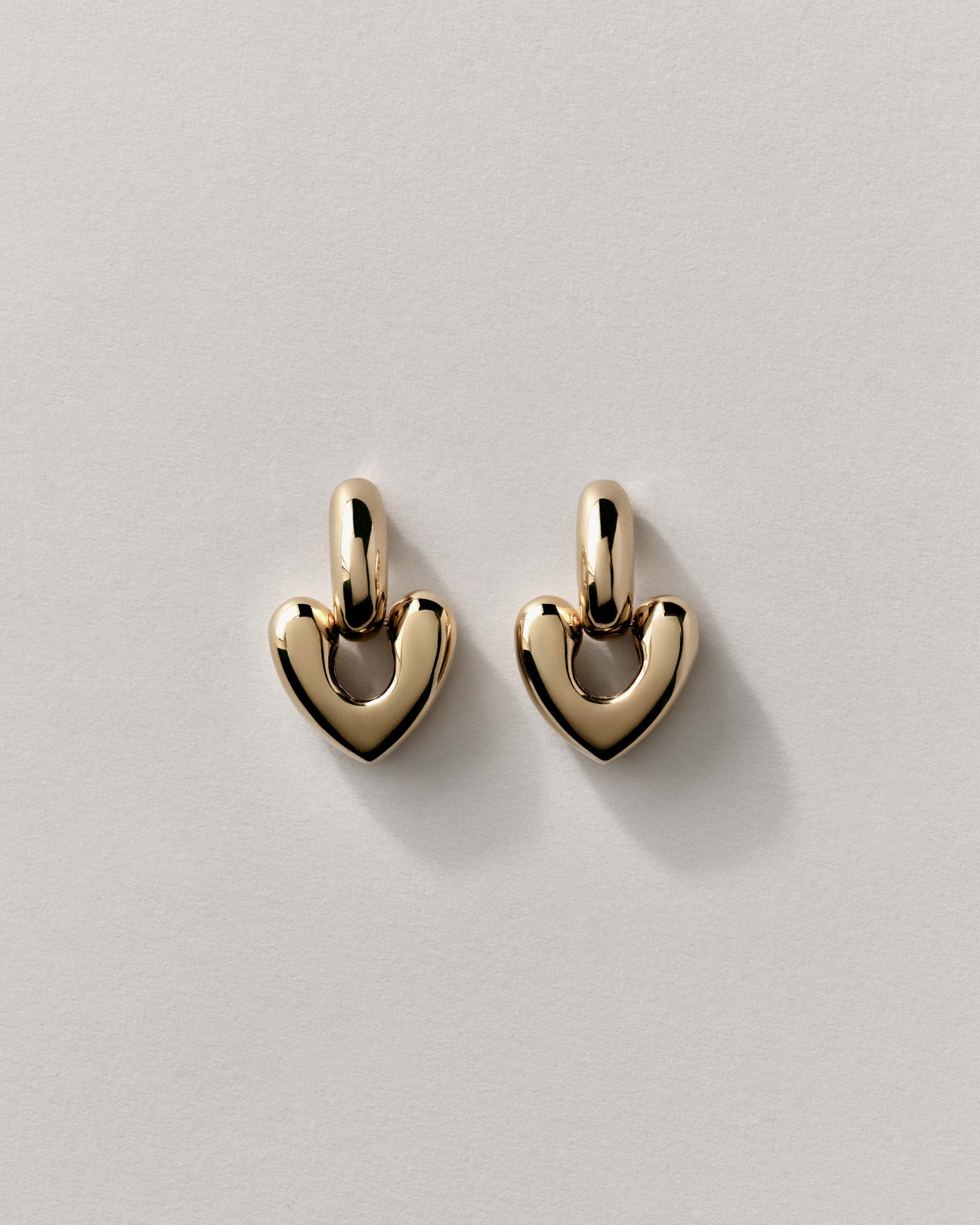 Large Heart Drop Earrings – Annika Inez