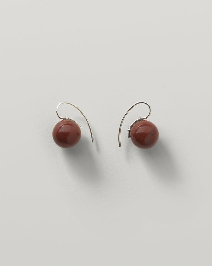 Stone Sphere Drop Earrings