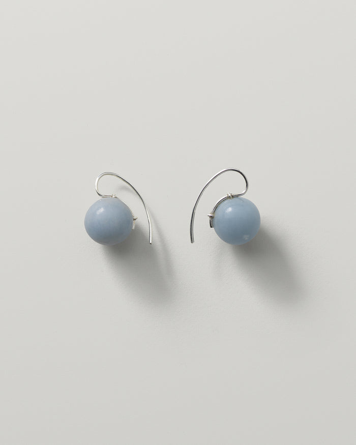 Stone Sphere Drop Earrings