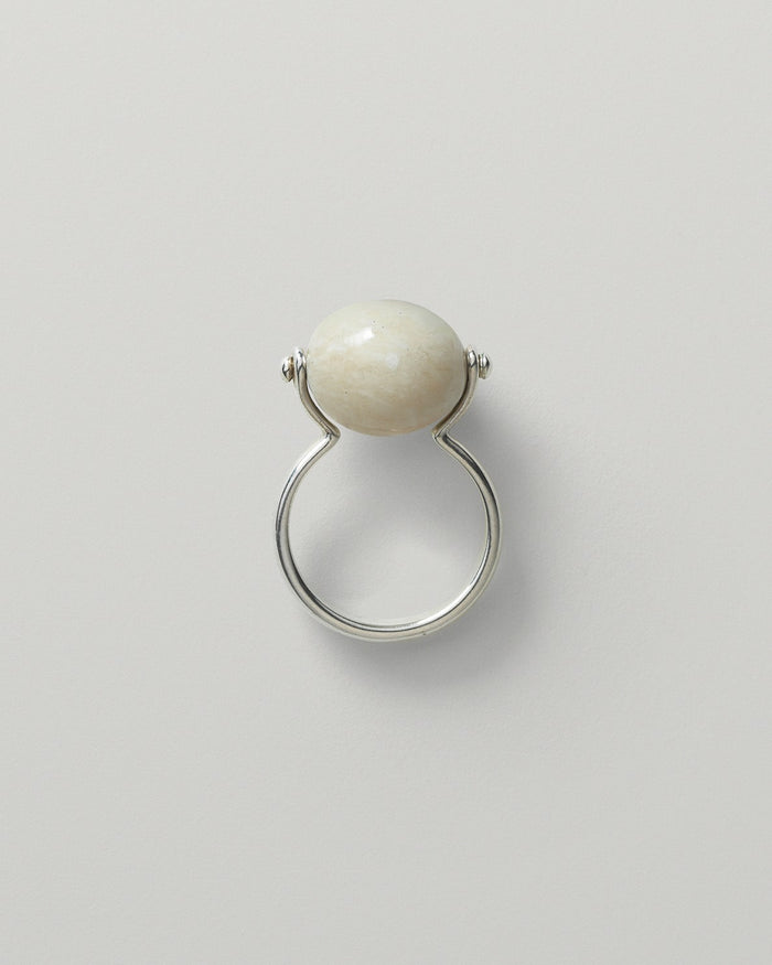Small Stone Ellipse Ring