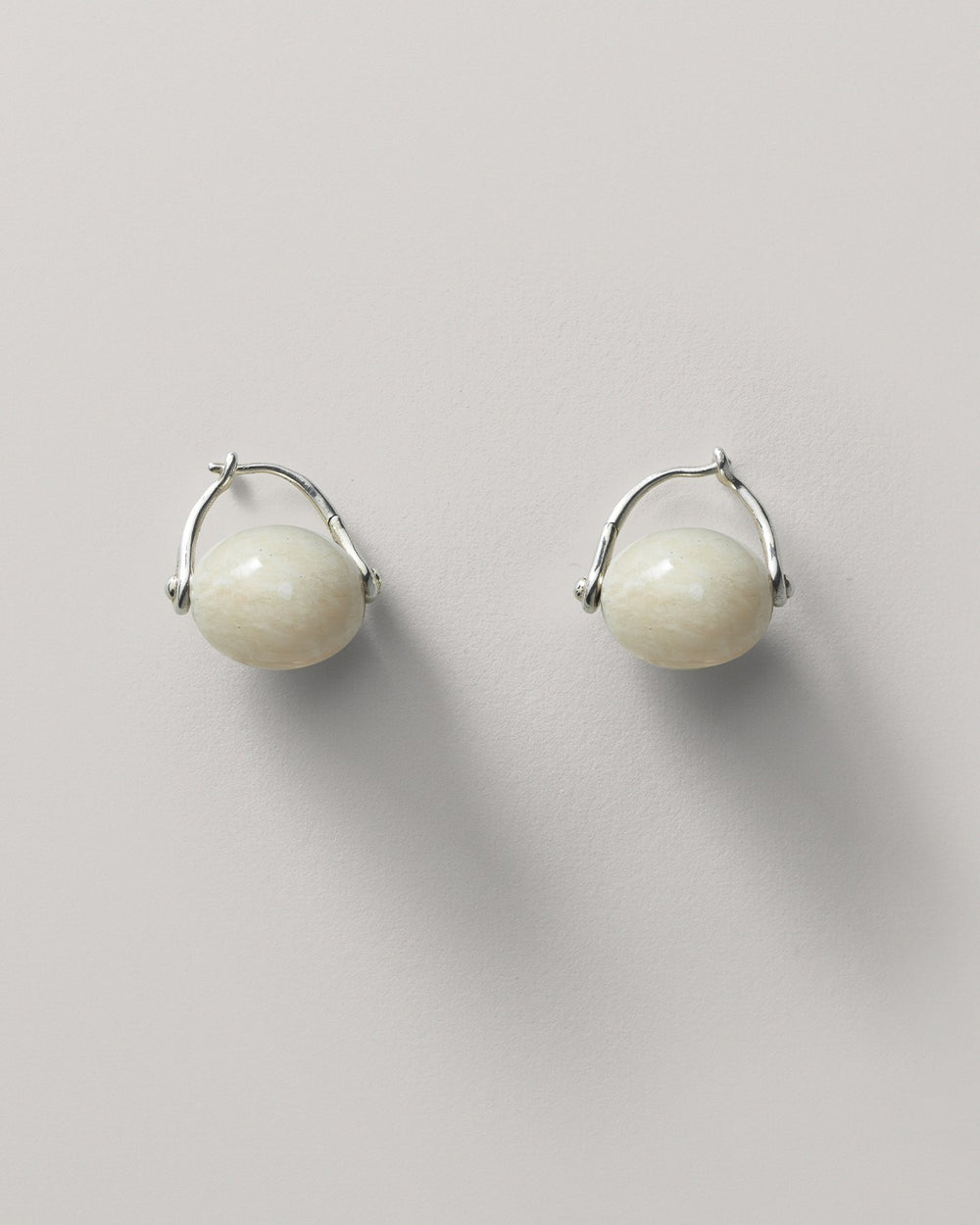 Stone Ellipse Earrings