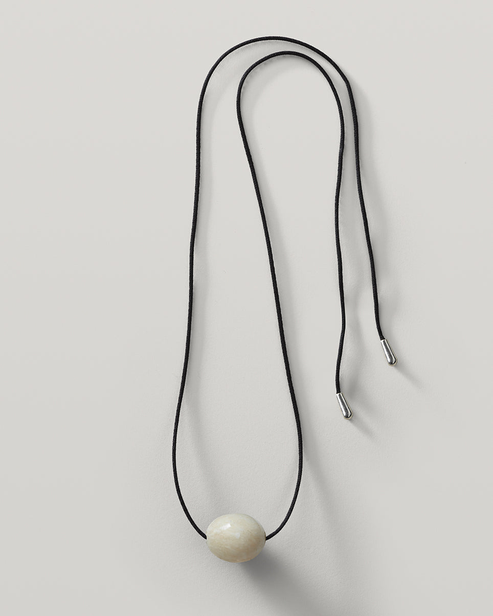 Large Stone Ellipse Necklace