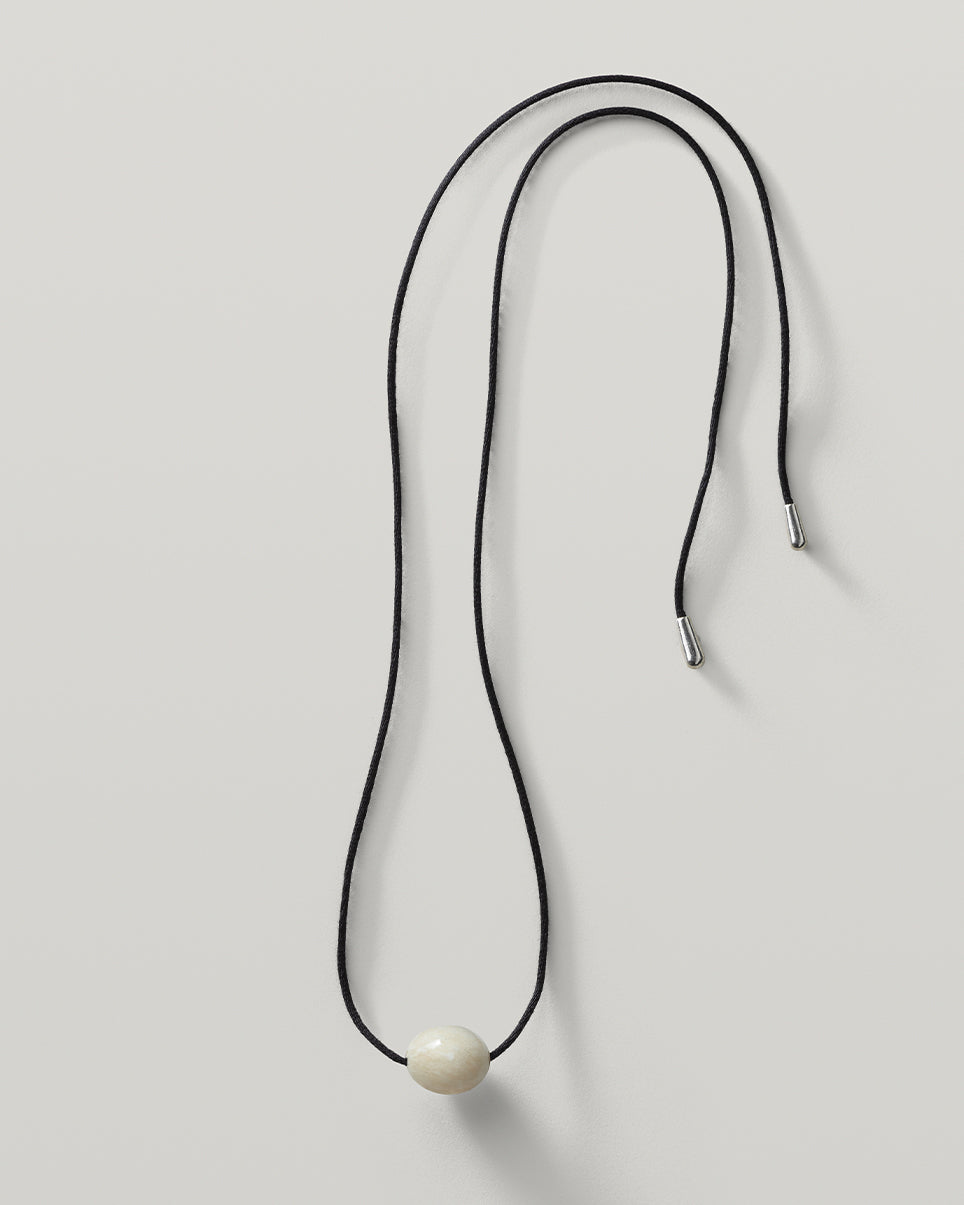 Small Stone Ellipse Necklace